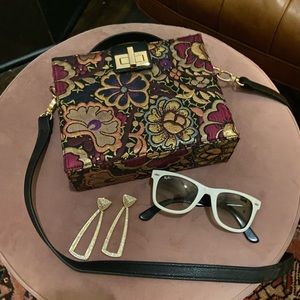 Ray Bans + Rachel Zoe Earrings + Free People Purse